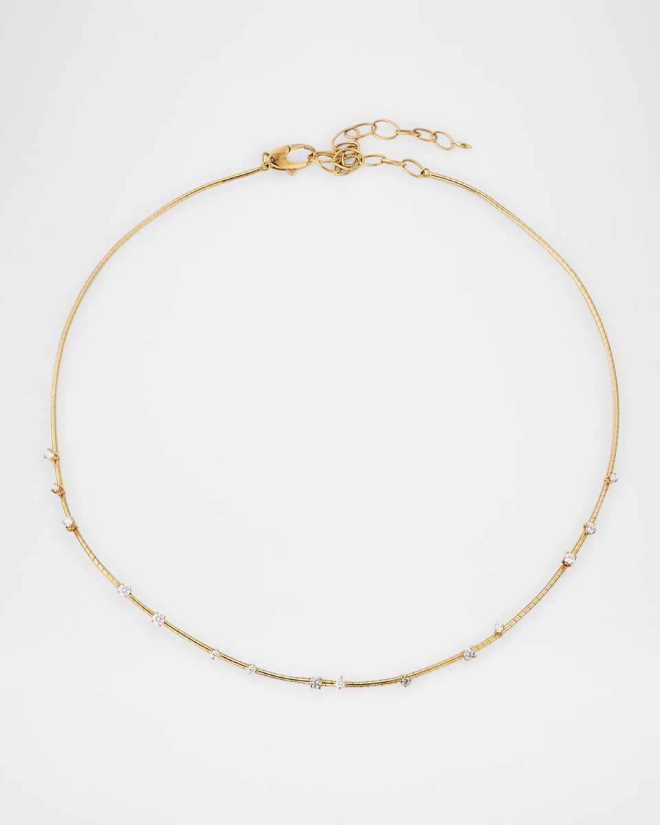 18k Yellow Gold Diamond Necklace